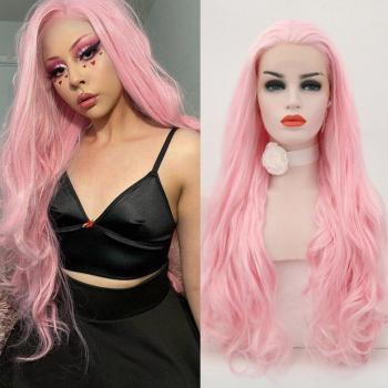 Perruque Rose Heat‑Resistant Cosplay Charisma