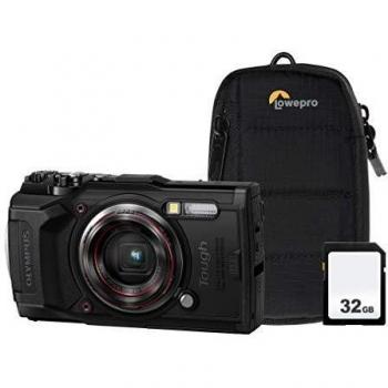 TG‑6 Black Rugged Camera Kit, 32 GB SD Card Included