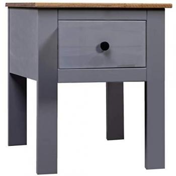 Panama Range Bedside Table Grey 46x40x57 cm Pine