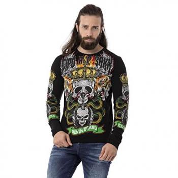 Cipo & Baxx Langarmshirt mit coolem Druck
