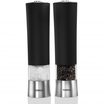Tower Style Electric Salt Pepper Mill (T80400) – Black