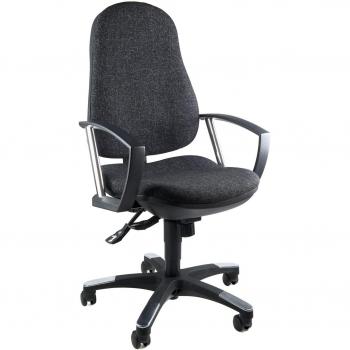 TRENDY SY – Home Office Bürostuhl Anthrazitstoff mit ergonomischem Sitz und Armlehnen (Topstar)