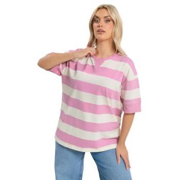 Women’s Pink Heavyweight Stripe Top – 38/40