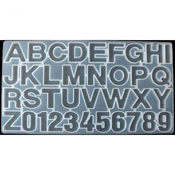 Clear Resin Craft Silicone Alphabet and Number Mold