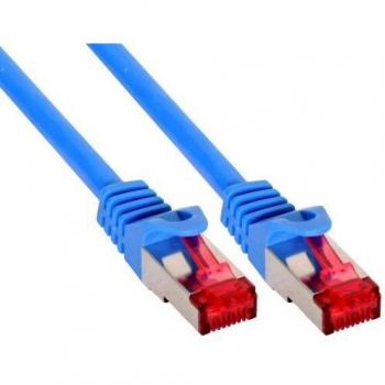 Cable de red S/FTP (PiMf) Cat.6 0.3m PVC Azul