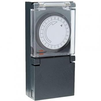 Brennenstuhl Timer Meccanico MZ 44 IP 44, Grigio, 24 Ore