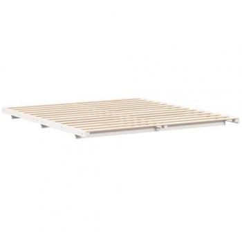 Cadre de Lit Surélevé 200x210 cm – Pin Massif, Design Scandinave