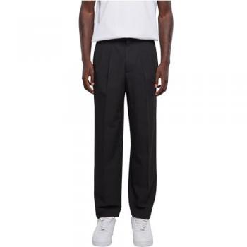 Urban Classics Men's Wide Fit Cloth Trousers Black (W32L32 to W38L34)