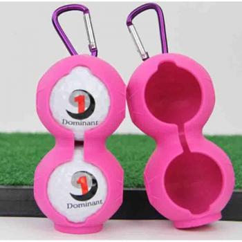 Protector de bola de golf de silicona, 2 piezas, se puede colgar en el cinturón