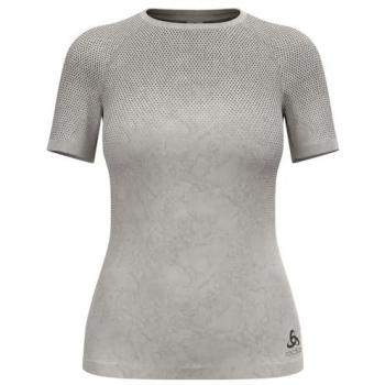 Odlo Performance Light Rain Dye Base Layer – Female, 1/2″ Short Sleeve, L, Vetiver