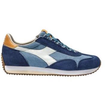 Men's Diadora Heritage Blue Canvas Running Shoes – 7