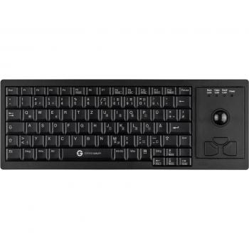 Cleantype Xtra Roll: Tastiera USB con Trackball, colore nero, layout tedesco