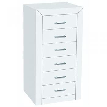 Chiffonnier Moderne en MDF et pin massif blanc