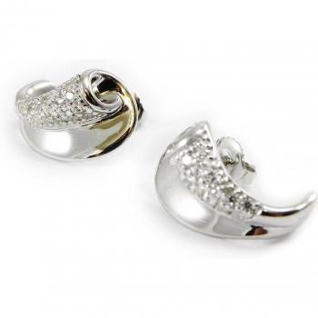 Scarlett White Silver Dangle Earrings