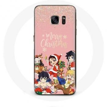 Fodera per Samsung Galaxy S6 Demon Slayer Merry Christmas Anime Manga