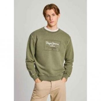 Sudadera de Cuello Redondo Pepe Jeans Simon XXL en Verde Oscuro