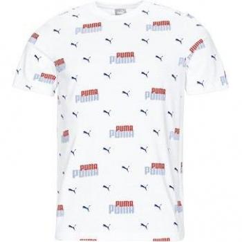 T-shirt Puma ESS+ LOGO AOP Blanc taille M