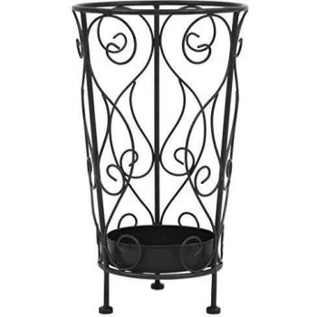 Umbrella Stand Vintage Style Metal 26X46 Cm Black One Size white