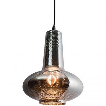 Netlighting Dome Ceiling Pendant with Glass and Chrome Finish