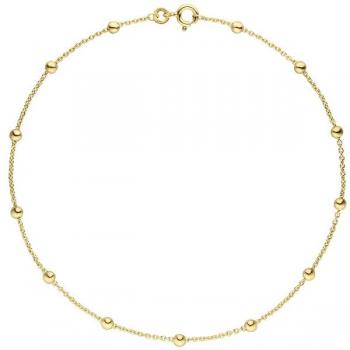 Fußkette 25 cm aus 333er Gelbgold mit Federringverschluss