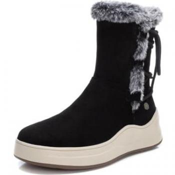Refresh Botines 172117 Negro Plano y Cremallera