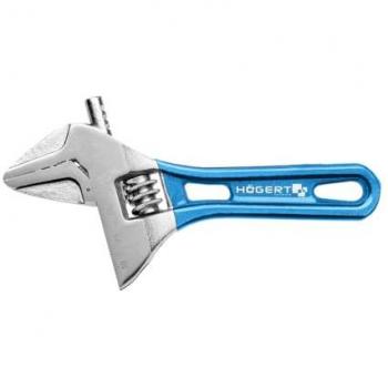 Clé à molette ajustable Hogert Technik HT1P562 en acier chrome-vanadium 140 mm