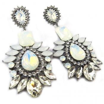 P0215 Lily-Crystal Sissi Opalescent Earrings
