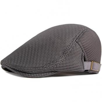 Gorro de Boina de Malla con Visera Curvada para Hombre, Casual de Poliéster, Color Sólido, 56-61cm, Modelo BT0071, Primavera y Verano