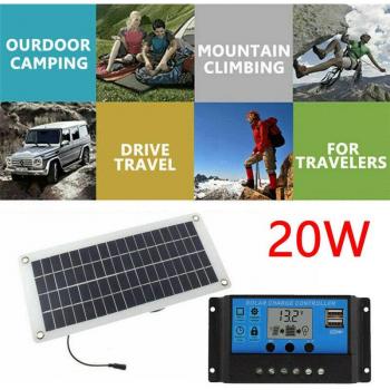 Compact 20W Solar Panel for Home and Camping