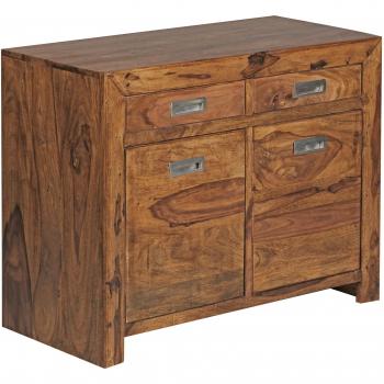FineBuy Sheesham Massivholz Sideboard 90 cm
