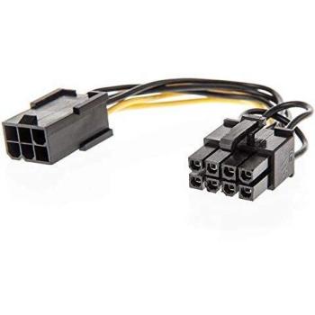 Lindy 8 Pin Male to 6 Pin Female PCIe Power Adapter Cable (0.15m)