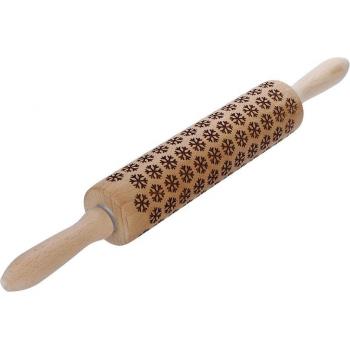 Snowflake Embossed Rolling Pin for Christmas