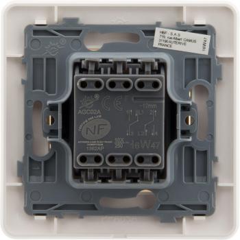 Zenitech Interrupteur Va et Vient Double 10A Blanc – Collection Artezo