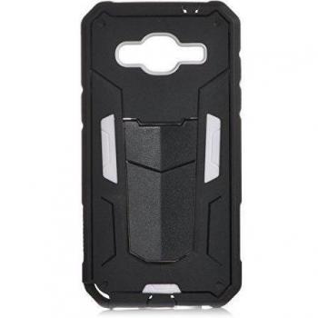 Galaxy J2 Shield Case – Soporte y Cáscara Dual en Blanco