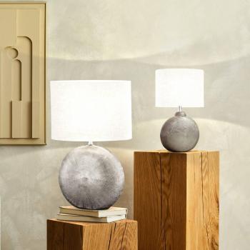 Lampadaire de chevet Tobse argenté et blanc par Fischer & Honsel E14