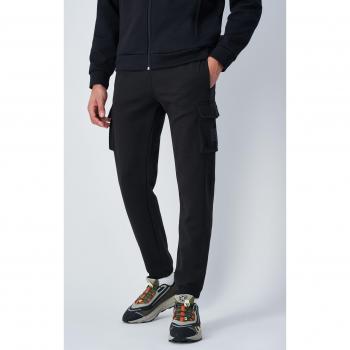 Pantaloni Tuta Slim Fit in Tessuto Tecnico Elasticizzato