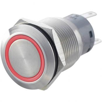 Tamper-Proof Red Pushbutton Switch 250V AC 5A On/On IP67