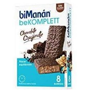 BIMANÁN BARRITAS BEKOMPLETT CHOCOLATE CRUJIENTE 8 UNIDADES
