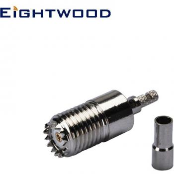 Eightwood RF Coaxial Mini UHF Female SO239 Crimp Adapter for LMR100 RG174 RG316