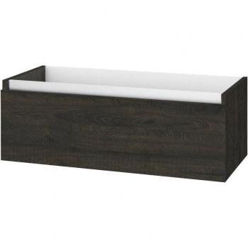 Mueble lavabo con cajón Aurora en color marrón oscuro