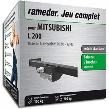 Rameder attelage rotule Standard 2 Trous + Faisceau 7 Broches pour Mitsubishi L200