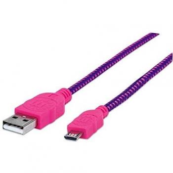 Cable USB Manhattan 352758 1m Micro-USB B Macho Macho