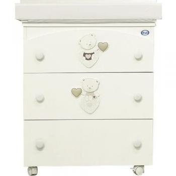 Fasciatoio Celine con Cassettiera Bianco