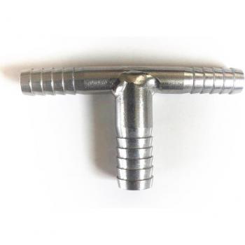 Joint en T en acier inoxydable pour tuyau de brassage