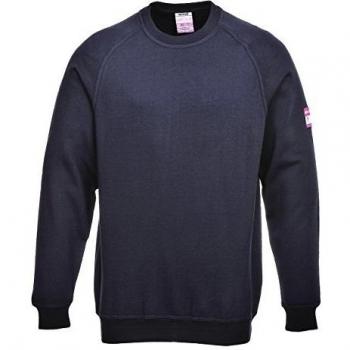 Modaflame Men's Flame Resistant Antistatic Long Sleeve Sweatshirt Navy XL