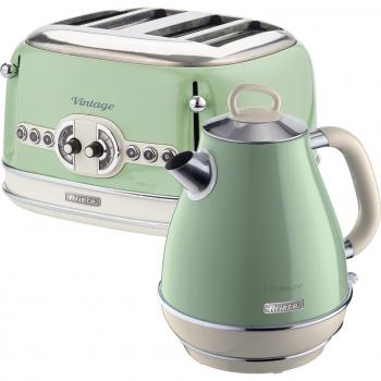 Vintage Green 1.7L Kettle and Toaster Combo