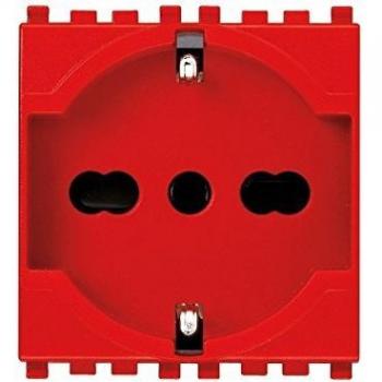 Vimar Serie Arke Presa a Inserzione Rapida 2poli+Terra 16A Universale Rosso