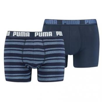 PUMA Boxershorts 2er-Pack Heritage Streifen Herren denim