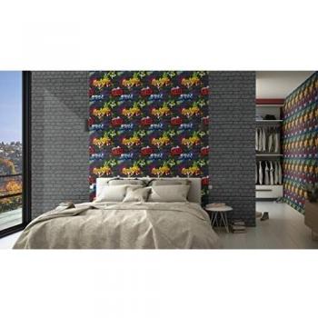 Papier Peint Urban City RASCH Noir Intissé Kids Club 2014