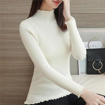 Femme Elegancia: Pullover Volante para Otoño y Invierno